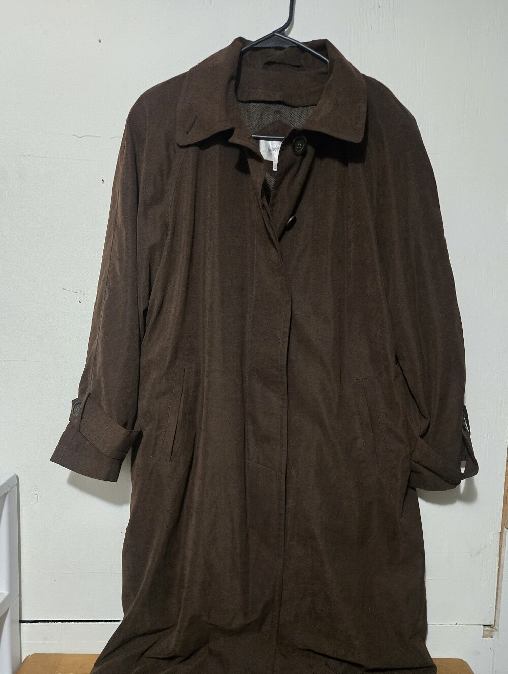 Vintage Jacqueline Ferrar Brown Trench Coat Duster Removable Liner 12P
